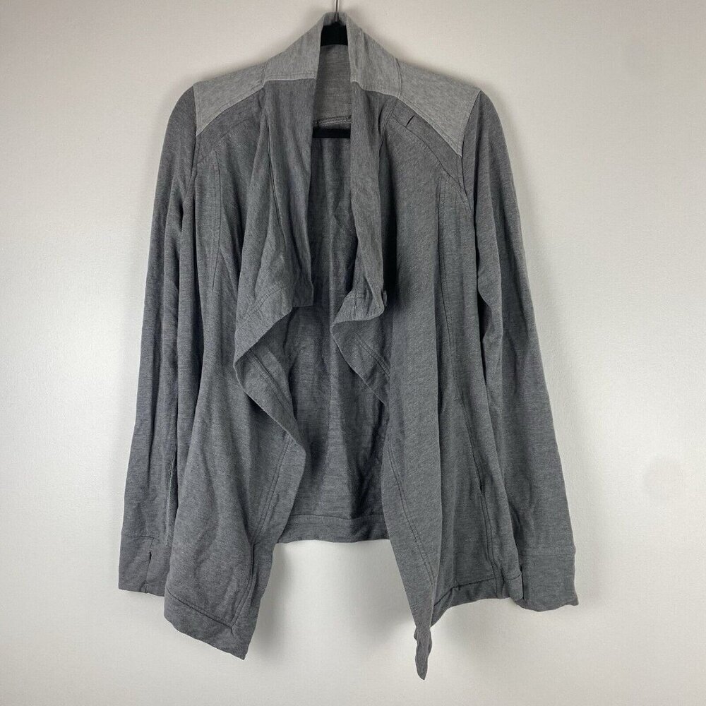 Lululemon Women's Wrap Button Cardigan Size 8 Gray Coast Wrap